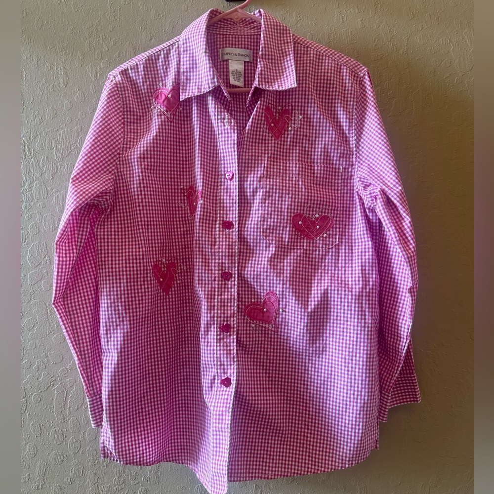 Valentines themed button down